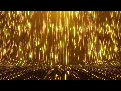 Golden Particle Rain Led Light wall VJ Loop motion background, Video background Loops, Donivisuals