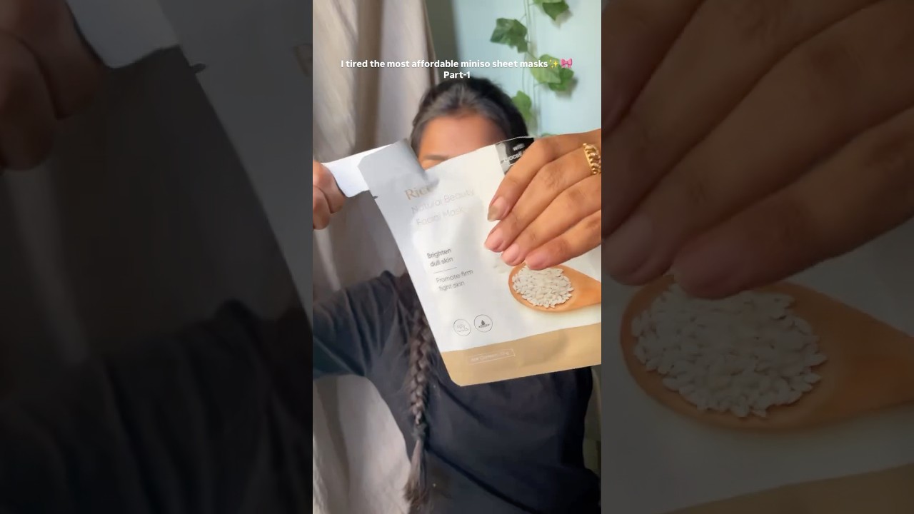 I tried the most affordable miniso sheet mask #miniso #sheetmask