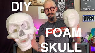 DIY Skull Tutorial - Make this Halloween Skull from a cheap foam wig head!!