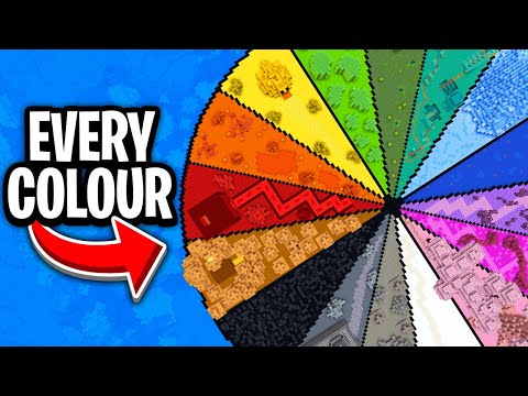 Insane Minecraft Build: Every Color Biome in Lockdown