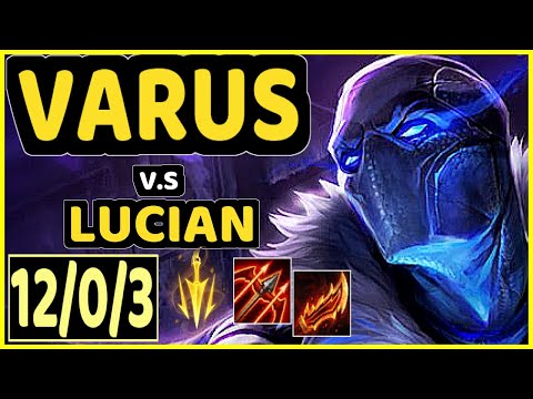 JUZINHO (VARUS) vs LUCIAN - 12/0/3 KDA BOTTOM ADC CHALLENGER GAMEPLAY - BR