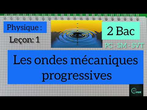 les ondes mécaniques progressives : 2BAC  الموجات الميكانيكية المتوالية