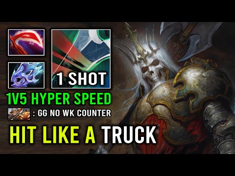 BRUTAL Hit Like a Truck Moon Shard Wraith King 1v5 Hyper Carry 7.33e Dota 2