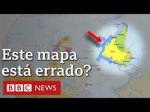 Brasil no centro e sul para cima? Por que um mapa 'ao contrário' não é errado - nem certo
