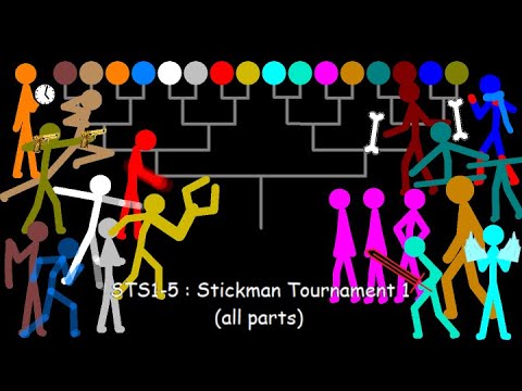 STS1-5: Stickman Tournament 1 (All Parts) (Pivot Animation)