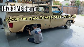 Drum brake replacement on a squarebody truck