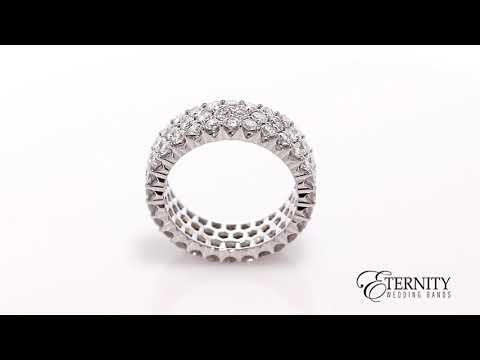 Three Row 2.5 CTTW Diamond Eternity Wedding Band (709x)