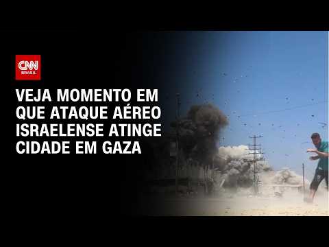 Vídeo mostra momento em que ataque aéreo israelense atinge cidade em Gaza | CNN BRASIL