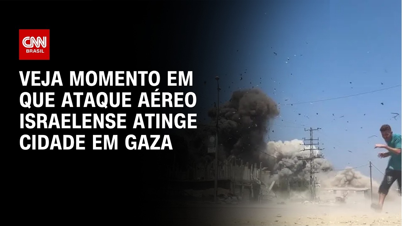 Vídeo mostra momento em que ataque aéreo israelense atinge cidade em Gaza | CNN BRASIL