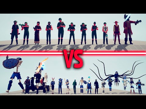 MEGA SPOOKY TEAM vs GUNNER TEAM | TABS - Totally Accurate Battle Simulator