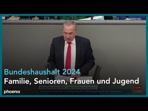 Bundestagsdebatte zum Bundeshaushalt 2024 - Einzelplan Familie, Senioren, Frauen & Jugend, 30.01.24