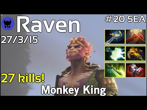 27 kills! Raven [LOTAC] plays Monkey King!!! Dota 2 7.21