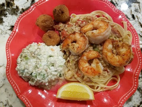 JANET'S SIDES | SEARED SHRIMP | CREAMY BACON CORN SAUCE | SHRIMP RECIPE