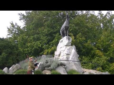 Playing the bagpipes at Beaumont-Hamel, Newfoundland memorial on the Somme