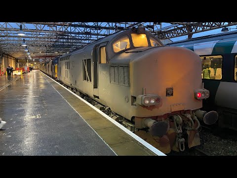 5 x DRS 37 Convoy at Crewe! WCML 21/12/20