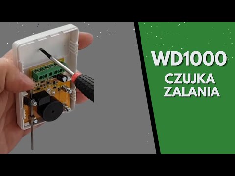 Jak podłączyć czujkę zalania wodą WD1000 z dwoma rezystorami do centrali alarmowej, 2eol/nc