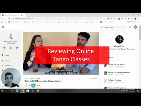 Niko and Belen's Online Classes - Review by Dimitris Bronowski, author of Tangofulnes