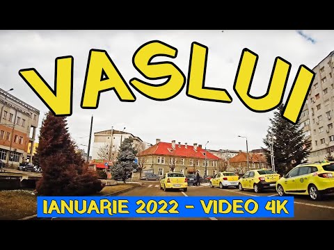 Orasul VASLUI traseu Gara - LiDL - Decebal - Omv - Crucea Garii - Traian - Zimbrului tur video 4K