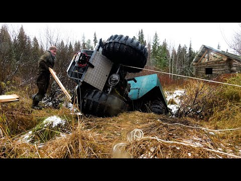An accident in the taiga. The construction of a hut is under threat.