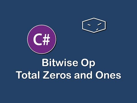 bitwise op total zeros and ones in c