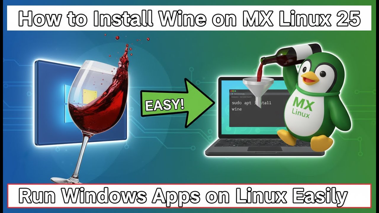 How to Install Wine on MX Linux 25 (Debian 13 Trixie) | Run Windows Apps on Linux Easily