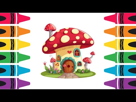 Easy Drawing For🎨🍄 Mushroom House  | Mushroom House Drawing | Drawing for kids #drawing #mushroom