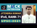IFoS Topper Jitendra Kumar Rank 71 UPSC IFoS 2021 Mock Interview Drishti IAS English