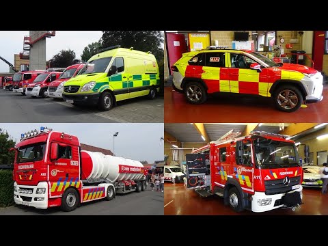 Wagenpark brandweer Aalter HVZ Meetjesland tijdens de opendeurdag!