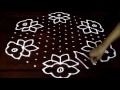 Simple flowers  kolam with 15-8 middle | chukkala muggulu with dots| rangoli design