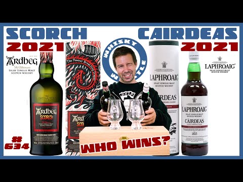 Ardbeg Scorch VS Laphroaig Cairdeas 2021 Whisky Whistle 634