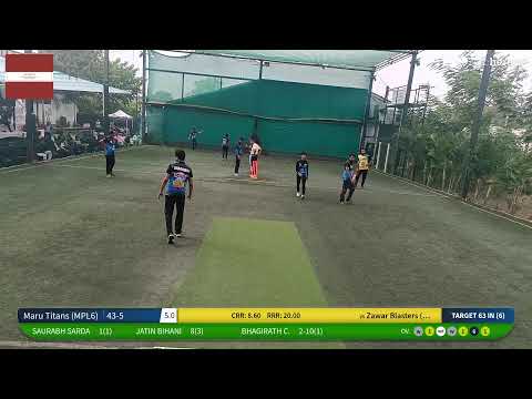 Live Cricket Match | Zawar Blasters (MPL6) vs Maru Titans (MPL6) | 26-Nov-23 02:00 PM 6 overs | Mahe