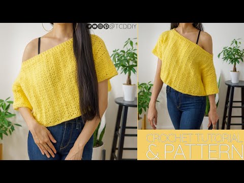 , title : 'How to Crochet an Oversized Top | Pattern & Tutorial DIY'