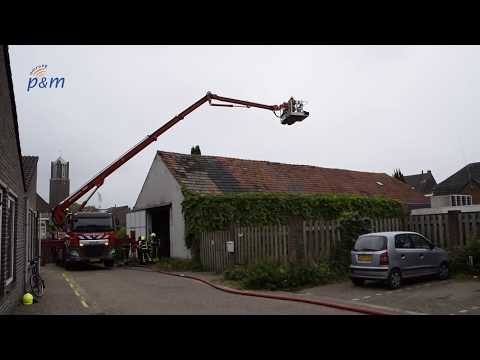 Schuur in Baarlo in brand