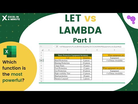 LET vs LAMBDA Part 1 BY EXCEL IN A MINUTE