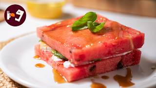  Sándwich caprese de sandía