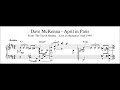 Dave McKenna - April in Paris - Piano Transcription (Sheet Music in Description)