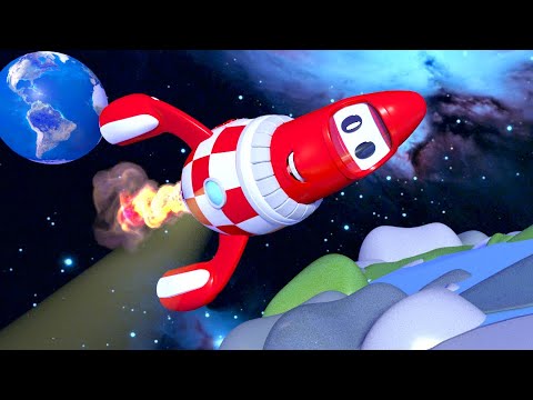 Troy der Zug -  Troy der Zug und Rocky die Rakete - Lastwagen Zeichentrickfilme für Kinder 🚓 🚒