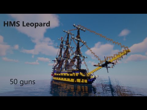 Minecraft: HMS Leopard 4th rate ship of the line