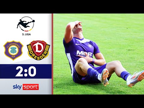 Drittes Spiel, dritter Sieg! | Erzgebirge Aue - Dynamo Dresden | Highlights - 3. Liga