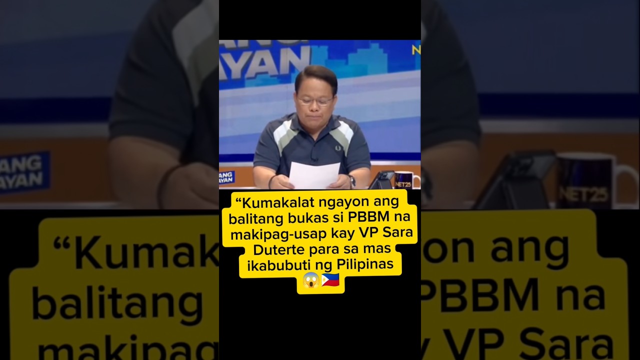 Nagbigay pahayag si PBBM—bukas daw siyang makipag-usap kay VP Sara para sa mas maayos na bansa! 😱🇵🇭