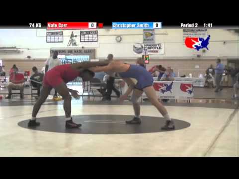 2012 Univ. WTT: 74 KG - Nate Carr (Unattached) vs. Christopher Smith (husky WC)