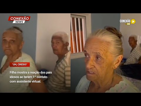 Filha mostra a reação dos pais idosos ao terem 1º contato com assistente virtual.