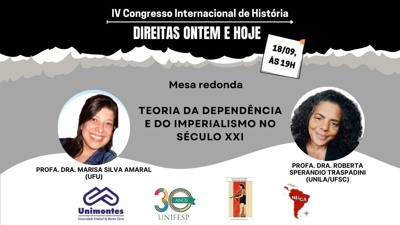 Mesa redonda com a Profa. Dra. Marisa Silva (UFU) e a Profa. Dra. Roberta Sperandio (UNILA/UFSC)