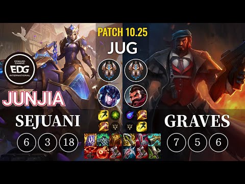 EDG JunJia Sejuani vs Graves Jungle - KR Patch 10.25
