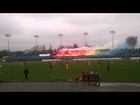 08.11.14 Motor Lublin-JKS Jarosław Racowisko na pożegnanie Zygmuntowskich