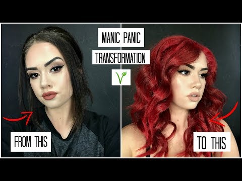 MANIC PANIC TRANSFORMATION | BLACK TO RED HAIR