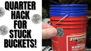 No More Stuck Buckets | Use A Quarter To Separate Them In Two Seconds (14 Hacks)
