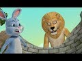 The Big Lion And The Little Rabbit Kathalu Telugu Stories For Kids Infobells