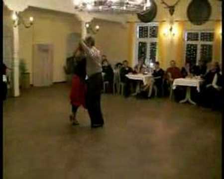  Christian Seyb  and  Helga Seyb  are  dancing  to  the  tango  "  Lo Pasao Paso  "