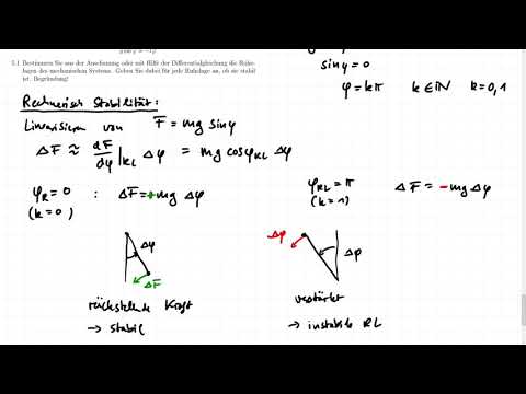 4.5.1 & 4.5.2 ZUSATZAUFGABEN Tutorium GMRT - MRT - KIT | Ruhelagen, Stabilität, Linearisierung